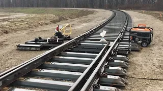 New Railroad Spur Installation!  New Crossing, Derail & Switch!  Steel Cross Ties!!  IORY