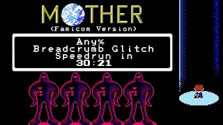 Mother 1 (Famicom) Any% Breadcrumb Glitch Speedrun in 30:21 (2nd place PB)