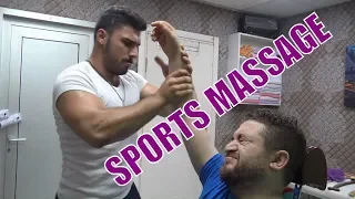 ASMR TURKISH BARBER SPORTS MASSAGE=HARD MASSAGE=( head,back,arm,neck,sleep,ear massage )=SPOR MASAJI