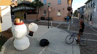 SCARY SNOWMAN gets HIT IN THE FACE!