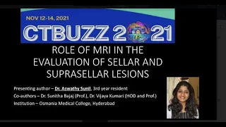 Aswathy Sunil | MRI IN SELLAR and SUPRASELLAR LESIONS #CTBUZZ