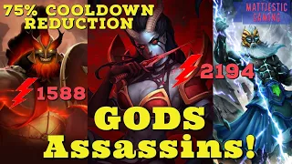 Dota Auto Chess GODS + 6 ASSASSINS! High Rank Rook Replay of Mars Zeus Assassins Trial with 75% CD!