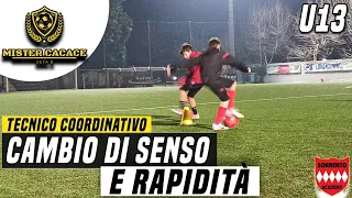 ESORDIENTI CALCIO: CAMBIO DI SENSO E RAPIDITA' | RISCALDAMENTO CALCIO