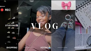 #vlog :Shopping🛍️|Studying📚|Hair maintenance |Voting etc…
