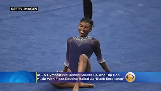 UCLA Gymnast Nia Dennis Salutes Los Angeles, Hip Hop Music With Floor Routine Hailed As 'Black Excel