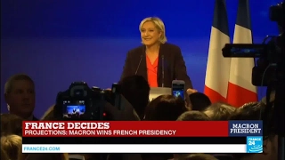 France Presidential Election: Defeated Marine Le Pen addresses supporters