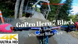 GoPro Hero 7 Black Test on A-Line  Good Bye Gimbal!  Whistler Mountain Bike Park    4K