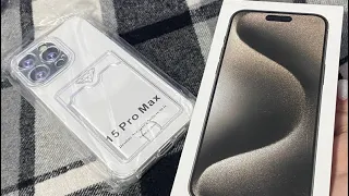 Распаковка iPhone 15 pro max Natural Titanium!