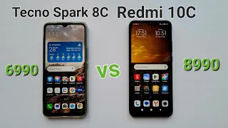 Что лучше? Сравнение реального использования/ Tecno Spark 8C vs Xiaomi Redmi 10C!