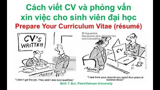 Hướng dẫn viết CV phỏng vấn xin việc cho sinh viên và người chưa có kinh nghiệm