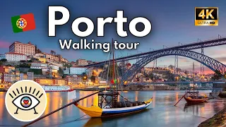 [4K] PORTO, Portugal ✅ Walking tour with subtitles - History - "walking tour" Porto rain ASMR