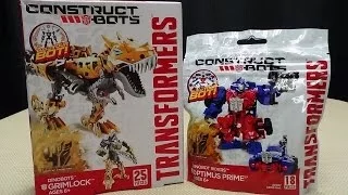 Construct Bots GRIMLOCK & DINOBOT RIDER OPTIMUS PRIME: EmGo Builds Stuff