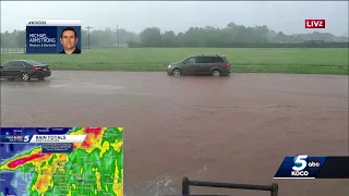 Heavy rain causes flooding near Edmond