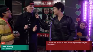 Omar Rudberg & Edvin Ryding singing “Feliz Navidad” Live at Musikhjälpen 18/12/21