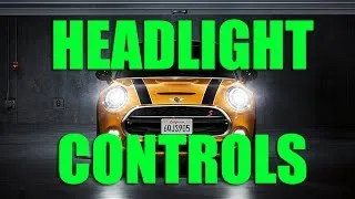 Headlights, High Beam and Fog Light controls in a Mini Cooper - Driving Lessons