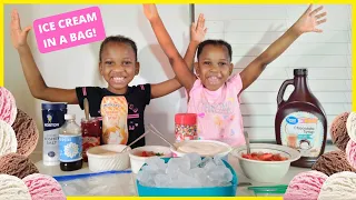 Homemade Ice Cream in a bag Kids easy DIY Science Experiments (Quick & Easy) | No Fridge needed!