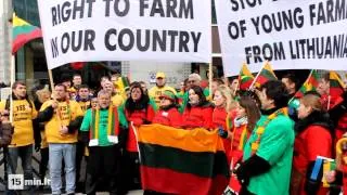 Lietuvos ūkininkų protestas Briuselyje
