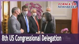 Tsai receives 8th US congressional delegation this year at the Presidential Office