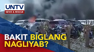 Itinapong upos ng sigarilyo at grass fire, kasama sa mga sinisilip na sanhi ng sunog sa NAIA parking