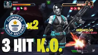 3 Hit Domino WINTER SOLDIER KO | 2 WORLD RECORDS | Marvel Contest Of Champions | READ DESCRIPTION