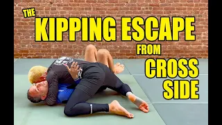 Kipping Escape from Cross Side: No Gi BJJ / Jiu Jitsu