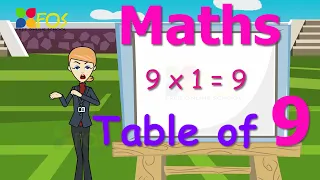 9x1=9 Multiplication, Table of Nine 9 Tables Song Multiplication Time of tables - Maths Tables