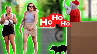 Santa Claus Jumps out of Gift box Prank - Santa Claus Scary Prank | Kimoo Pranks