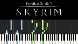 Skyrim (Piano Tutorial + sheets) - Main theme: Dragonborn