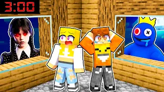 SEKRETNA NOC z WEDNESDAY i RAINBOW FRIENDS w Minecraft!