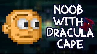NOOB WITH DRACULA CAPE - PIXEL WORLDS