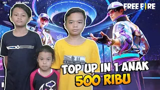 TOP UP IN BOCIL FREE FIRE DI LIVE 1 ANAK 500 RIBU! DAPET APA AJA?