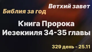 Библия за год | день 329 | Книга Пророка Иезекииля 34-35 главы |план чтения Библии 2022