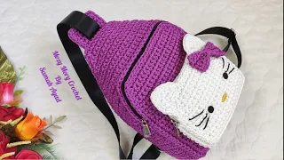 Crochet backpack for girls