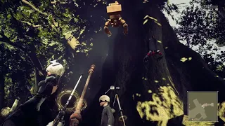 NieR: Automata - 69 SideQuest Treasure Hunt at the Castle - King of the Forest