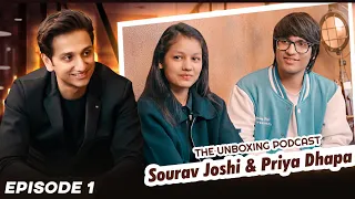 EP 1: Sourav Joshi Vlogs & Priya Dhapa | Secrets, Journeys etc. | The Unboxing Podcast by Vinit Jain