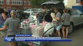 East Carolina University freshman excited, nervous on move-in day