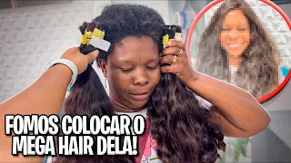 FOMOS COLOCAR O MEGA HAIR DA MINHA MÃE - ELA AMOU O DIA DE PRINCESA DELA ❤️