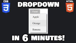 Learn CSS dropdown menus in 6 minutes! 🔻