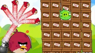 Angry Birds Cannon 4 - EXPLODE ALL TNT TO HIT THE BAD PIGGIES INSIDE!