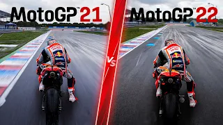 MotoGP 21 vs MotoGP 22 - Direct Comparison! Attention to Detail & Graphics! 4K ULTRA