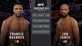 ФИНАЛ ГРАН-ПРИ ЗА ТИТУЛ В ТЯЖЕЛОМ ВЕСЕ - ФРЭНСИС НГАННУ VS ДЖОН ДЖОНС UFC 4 CPU VS CPU