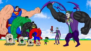 Team HULK, SPIDER MAN, BATMAN, SUPER MAN vs JOKER VENOM : Evolution Mystery - SUPER HOT MOVIES