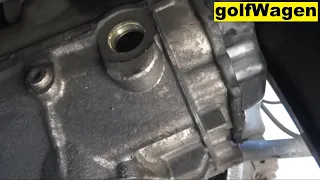 VW Golf 5 check gearbox transmission oil level
