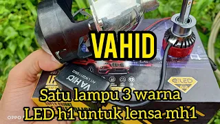 review LED h1 3warna produk vahid cahaya nya top makotop👍👍👍