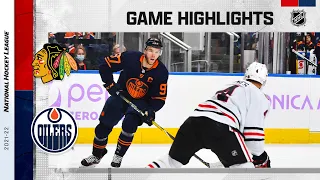 Blackhawks @ Oilers 11/20/21 | NHL Highlights