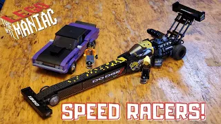 Dodge Dragster And Challenger by the Montreal Lego Maniac - unboxing, speed build and review