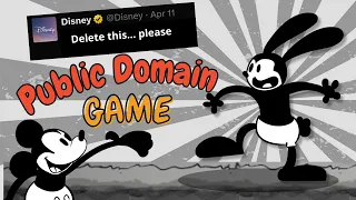 Making a game with Oswald the lucky rabbit and Mickey from steamboat Willie | Untold Capers