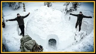 Overnighter/Übernachtung im Iglu? - Winter Bushcraft Biwak Overnighter mit Fritz Meinecke