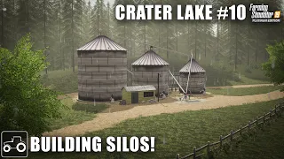 Building The Farm Silos - Crater Lake #10 Farming Simulator 19 Timelapse