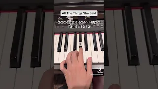 How to play ‘All The Things She Said’ on the piano easy #shorts